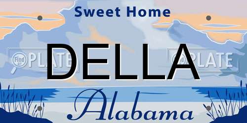 DELLA Alabama License Plate