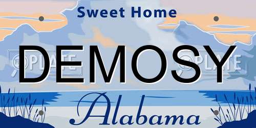 DEMOSY Alabama License Plate