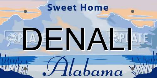 DENALI Alabama License Plate