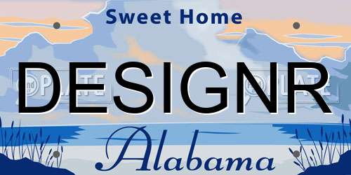 DESIGNR Alabama License Plate