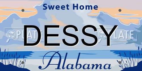 DESSY Alabama License Plate