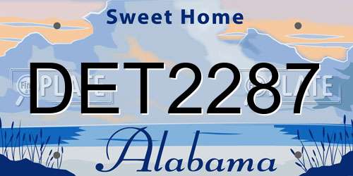 DET2287 Alabama License Plate