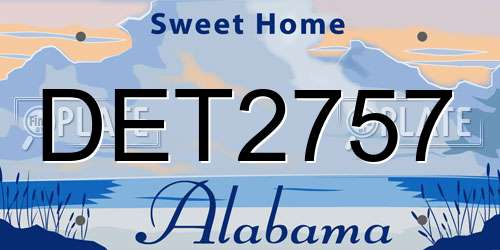 DET2757 Alabama License Plate