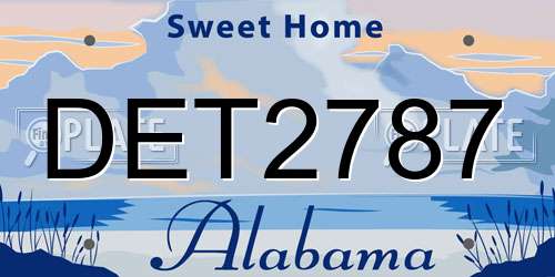 DET2787 Alabama License Plate