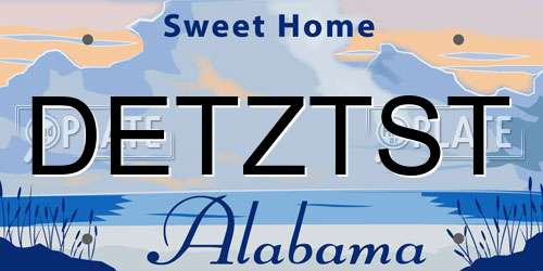 DETZTST Alabama License Plate