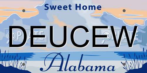 DEUCEW Alabama License Plate
