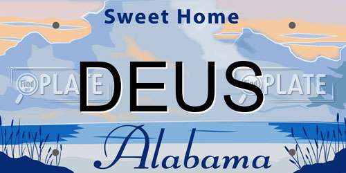 DEUS Alabama License Plate