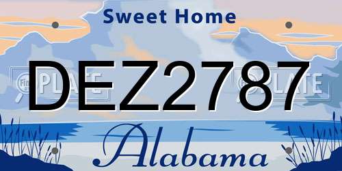 DEZ2787 Alabama License Plate