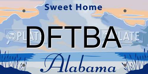 DFTBA Alabama License Plate