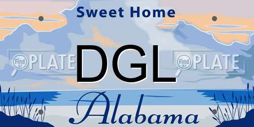 DGL Alabama License Plate