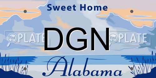 DGN Alabama License Plate