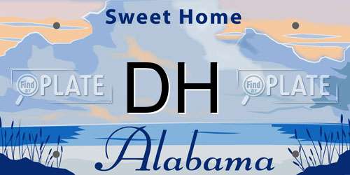DH Alabama License Plate