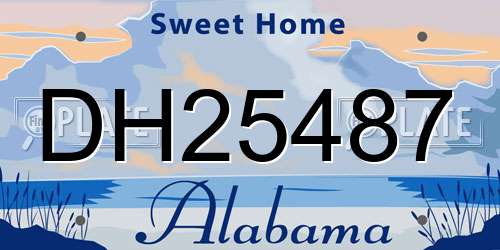 DH25487 Alabama License Plate