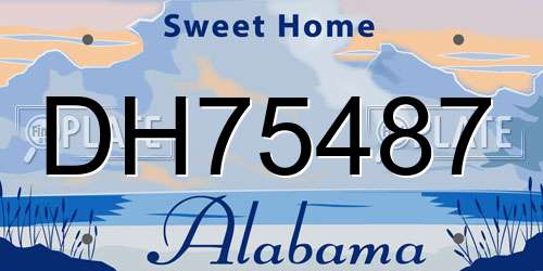 DH75487 Alabama License Plate
