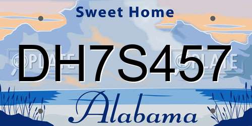 DH7S457 Alabama License Plate