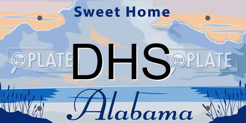 DHS Alabama License Plate