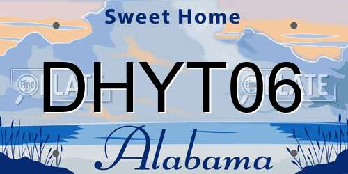 DHYT06 Alabama License Plate