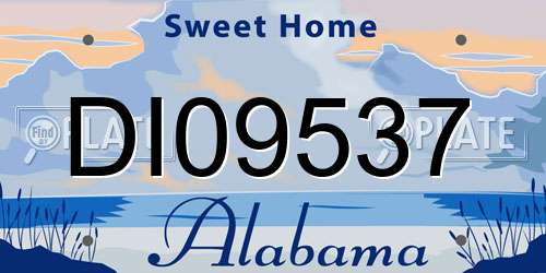 DI09537 Alabama License Plate