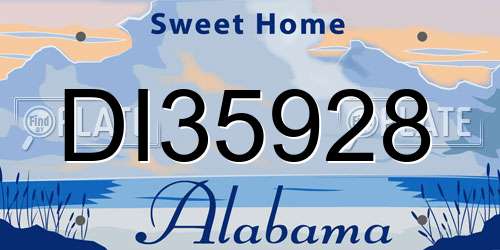 DI35928 Alabama License Plate