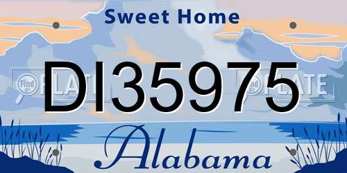 DI35975 Alabama License Plate