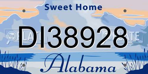 DI38928 Alabama License Plate