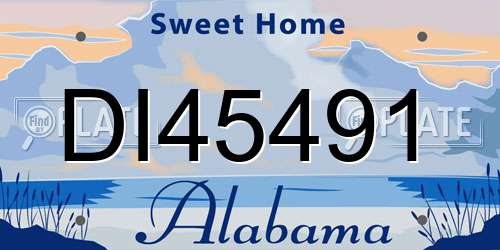 DI45491 Alabama License Plate