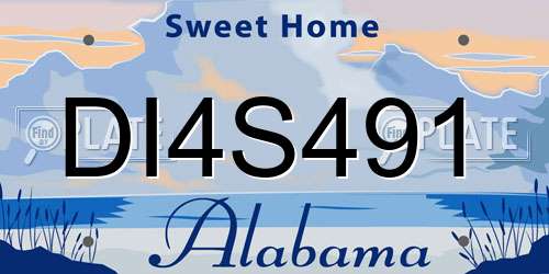 DI4S491 Alabama License Plate