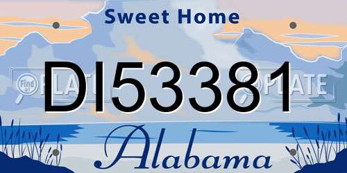 DI53381 Alabama License Plate