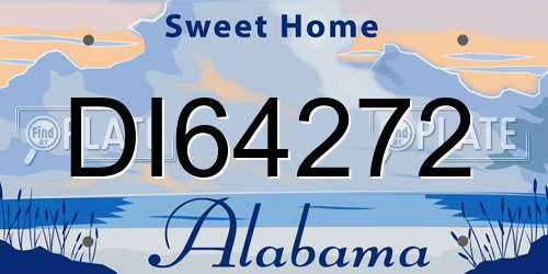 DI64272 Alabama License Plate