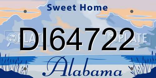 DI64722 Alabama License Plate