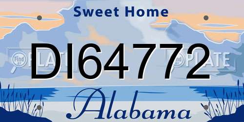 DI64772 Alabama License Plate
