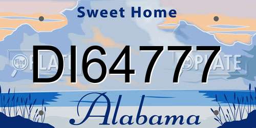 DI64777 Alabama License Plate