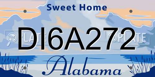 DI6A272 Alabama License Plate