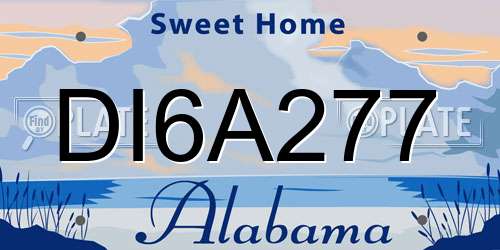 DI6A277 Alabama License Plate