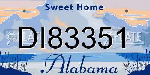 DI83351 Alabama License Plate