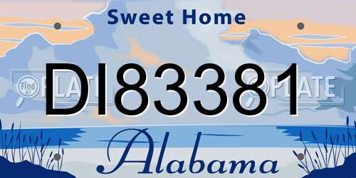 DI83381 Alabama License Plate