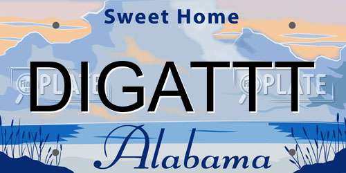 DIGATTT Alabama License Plate