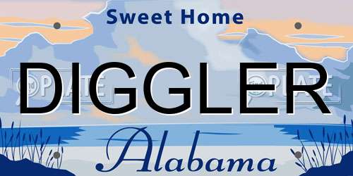 DIGGLER Alabama License Plate