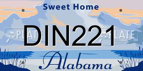 DIN221 Alabama License Plate