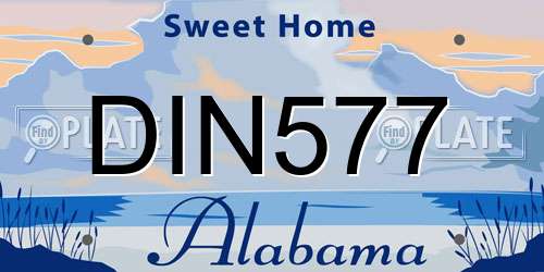 DIN577 Alabama License Plate