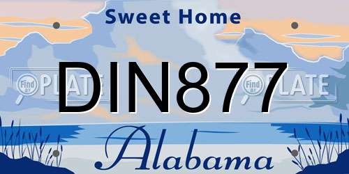 DIN877 Alabama License Plate