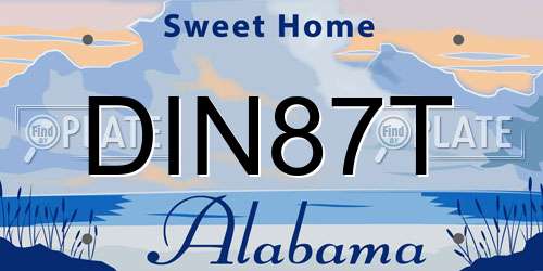 DIN87T Alabama License Plate