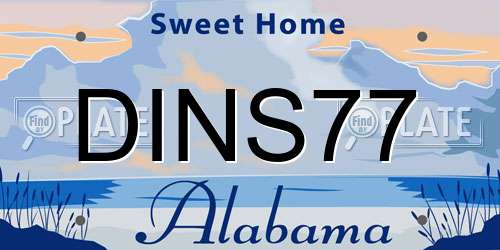 DINS77 Alabama License Plate