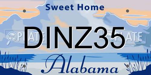 DINZ35 Alabama License Plate