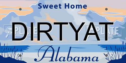 DIRTYAT Alabama License Plate