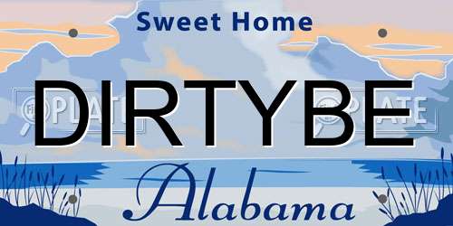 DIRTYBE Alabama License Plate