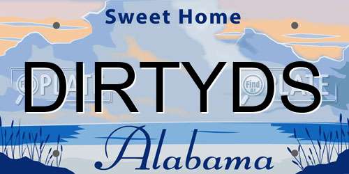 DIRTYDS Alabama License Plate