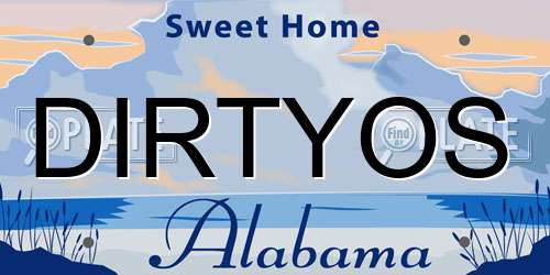 DIRTYOS Alabama License Plate