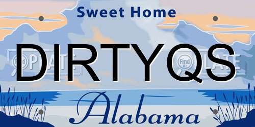 DIRTYQS Alabama License Plate