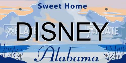DISNEY Alabama License Plate